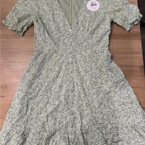 Green Floral Dress Petal and Pup NWT